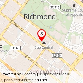 Edible Arrangements on East Main Street, Richmond Virginia - location map