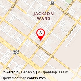 Lucy's on North 2nd Street, Richmond Virginia - location map