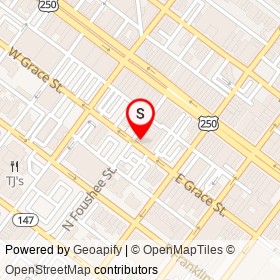 Chez Foushee on East Grace Street, Richmond Virginia - location map