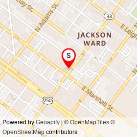 1st Street Convenience on North 1st Street, Richmond Virginia - location map