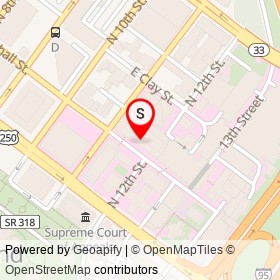 Wendy's on East Marshall Street, Richmond Virginia - location map