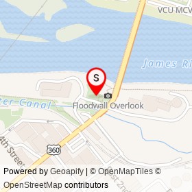 Floodwall Park on , Richmond Virginia - location map
