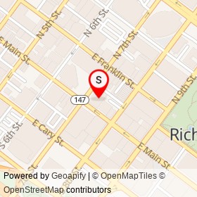 Hampton Inn & Suites Richmond - Downtown on East Main Street, Richmond Virginia - location map