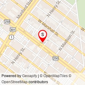 The HeadHunters Barber Shop on West Broad Street, Richmond Virginia - location map