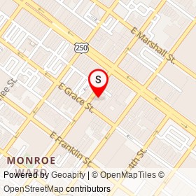 Les Grande Chapeaux on North 2nd Street, Richmond Virginia - location map