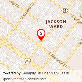 Celebrity Barber Lounge on North 1st Street, Richmond Virginia - location map