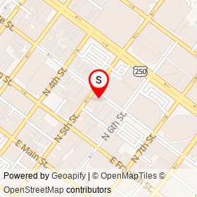 Freeman's Men's Shop on East Grace Street, Richmond Virginia - location map