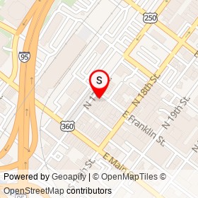 The Whitley Gallery on North 17th Street, Richmond Virginia - location map
