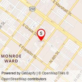 Salon 201 on East Grace Street, Richmond Virginia - location map