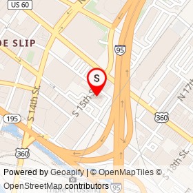 Shockoe Atelier on South 15th Street, Richmond Virginia - location map