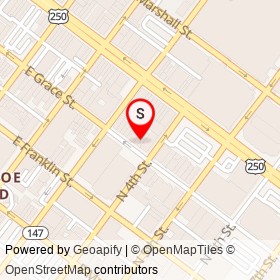 The Red Door on East Grace Street, Richmond Virginia - location map