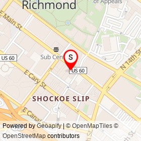 Soul Taco - Shockoe Slip on East Main Street, Richmond Virginia - location map