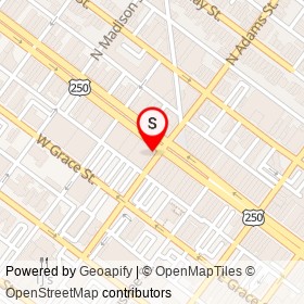 Lou Steven's Salon on West Broad Street, Richmond Virginia - location map