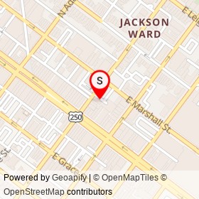 Jackson Ward Legacies on North 1st Street, Richmond Virginia - location map