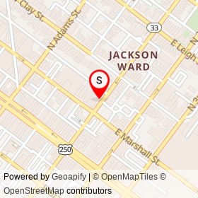 Moizelle's Cleaners on North 1st Street, Richmond Virginia - location map