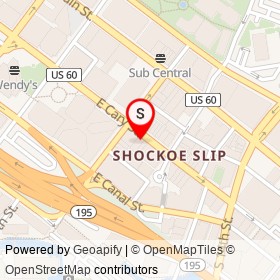 Bouchoun on East Cary Street, Richmond Virginia - location map