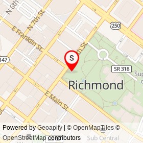 Bell Tower on North 9th Street, Richmond Virginia - location map
