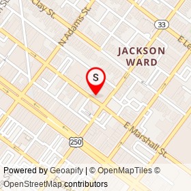 Die Tueffel Club on East Marshall Street, Richmond Virginia - location map