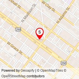 Pop City on West Broad Street, Richmond Virginia - location map