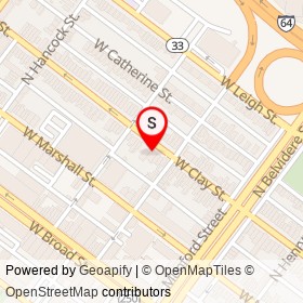 Peppermint Butler on West Clay Street, Richmond Virginia - location map