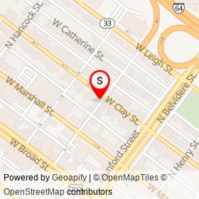 Clay Express Mart on West Clay Street, Richmond Virginia - location map