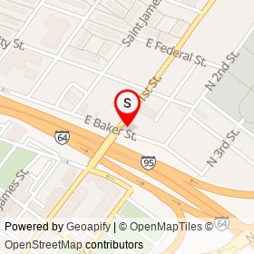 East Market & Pizza on East Baker Street, Richmond Virginia - location map