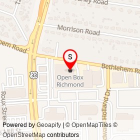 Open Box Richmond on Bethlehem Road, Lakeside Virginia - location map