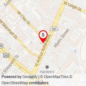 Custom Sign Shop on North Arthur Ashe Boulevard, Richmond Virginia - location map
