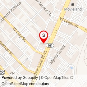 Vogue Flower Market on North Arthur Ashe Boulevard, Richmond Virginia - location map