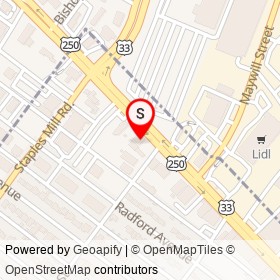 Shell on West Broad Street, Richmond Virginia - location map
