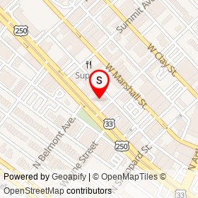Merchant's Tire & Auto Center on West Broad Street, Richmond Virginia - location map