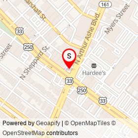 7-Eleven on North Arthur Ashe Boulevard, Richmond Virginia - location map