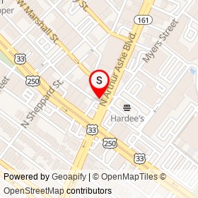 FlixBus on North Arthur Ashe Boulevard, Richmond Virginia - location map