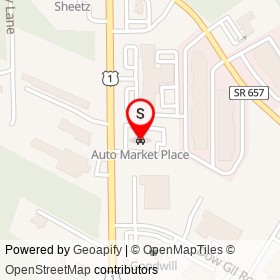 Auto Market Place on Washington Highway, Ashland Virginia - location map