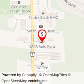 NAPA Auto Parts on South Washington Highway, Ashland Virginia - location map