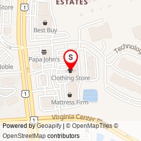 Clothing Store on Virginia Center Parkway, Glen Allen Virginia - location map