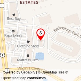 Hampton Inn & Suites Richmond/Virginia Center on Technology Park Drive, Glen Allen Virginia - location map
