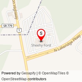Sheehy Ford on Washington Highway, Ashland Virginia - location map