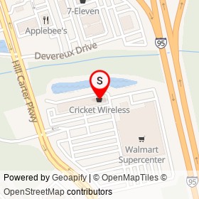 Cricket Wireless on Devereux Drive, Ashland Virginia - location map