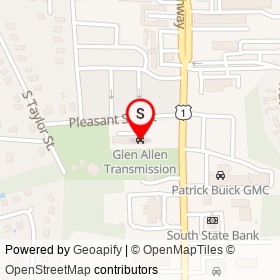 Glen Allen Transmission on Pleasant Street, Ashland Virginia - location map
