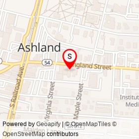 Ashland Theatre on England Street, Ashland Virginia - location map