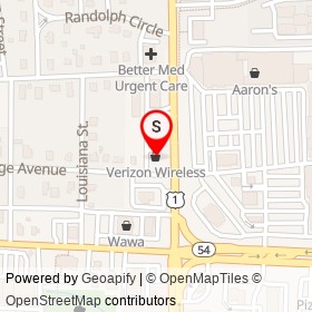 Verizon Wireless on College Avenue, Ashland Virginia - location map
