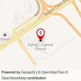 Flying J - Carmel Church on Rogers Clark Boulevard,  Virginia - location map