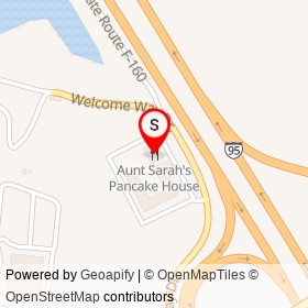 Aunt Sarah's Pancake House on Welcome Way Drive,  Virginia - location map