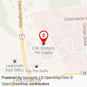 E.M. Dodgers Pet Supply on Jefferson Davis Highway,  Virginia - location map