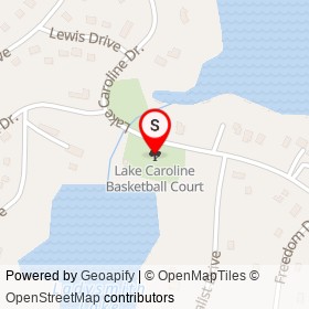 Lake Caroline Basketball Court on ,  Virginia - location map
