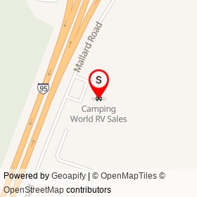 Camping World RV Sales on Mallard Road, Thornburg Virginia - location map