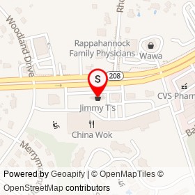 Jimmy T's on Courthouse Road, Fredericksburg Virginia - location map