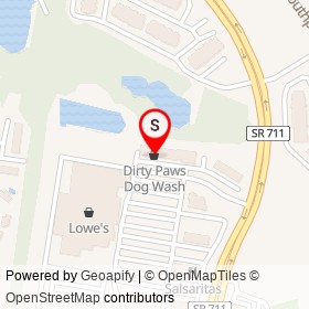 Dirty Paws Dog Wash on Southpoint Parkway, Fredericksburg Virginia - location map
