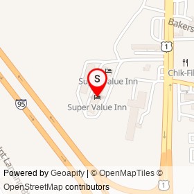 Super Value Inn on Jefferson Davis Highway, Fredericksburg Virginia - location map